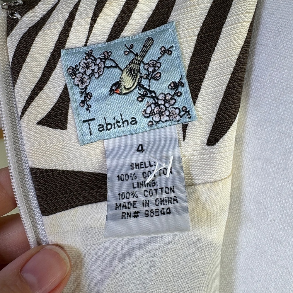 ⭐️ANTHROPOLOGIE Tabitha Palm Leaf Floral Sheath Dress Brown Cotton Tropical - Picture 5 of 6